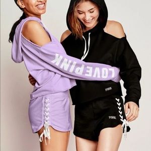 Black Cold Shoulder VS Pink Sweater